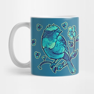 aqua blue bird Mug